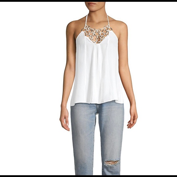 Ramy Brook Tops - Ramy Brook Meg ring pendant halter top